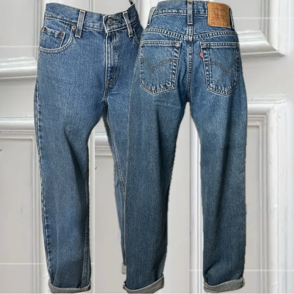 Levi's Denim - Vintage Levi’s 550 Relaxed Fit Tapered Leg High Rise Waist 100%‎ Cotton Jeans